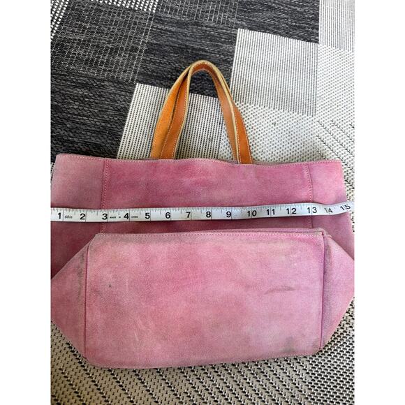 LOXWOOD Le Cabas Parisian Tote Bag Mauve Purple Tan Suede Handcrafted FRANCE - Picture 8 of 10